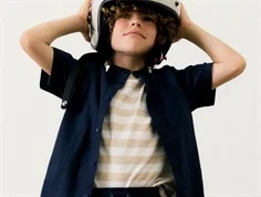 Name It t-shirt hvid med peyote striber